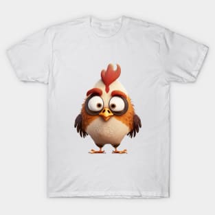 Rooster Cute Adorable Humorous Illustration T-Shirt